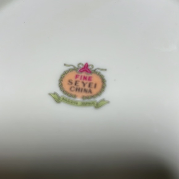 Vintage Seyei Fine China Porcelain Bamboo Garden Covered Serving Bowl Japan - Picture 9 of 9